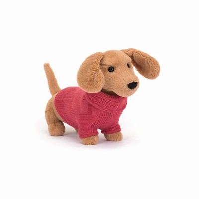 Jellycat Sweater Sausage Dog UK | 09625CPUT
